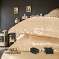 thumbnail image 4 of Double-Sided Jacquard Duvet Cover Set - 100% Satin Microfiber, 4 of 6
