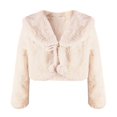 thumbnail image 1 of Girls Faux Furs Dress Coat Princesses Cape Winter Elegant Long Sleeve Cardigan for Winter Elegances Gray XL, 1 of 4