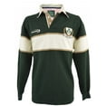 thumbnail image 2 of Rugby Shirt Long Sleeve for Men Guinness Ireland Sweatshirt Lansdowne Adults Bottle Green Color, Large Size, 2 of 8