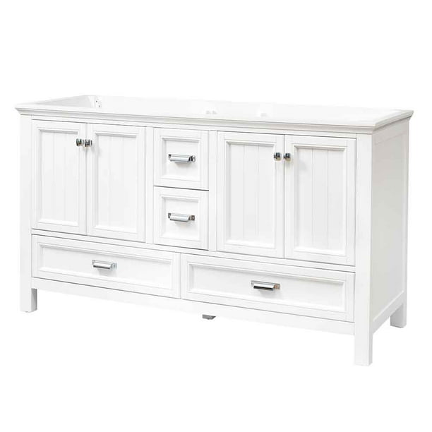 Foremost Brantley 60 White Bathroom Vanity Com Foremost Brantley 60 White Bathroom, Melgar 60 Double Bathroom Vanity Base Only