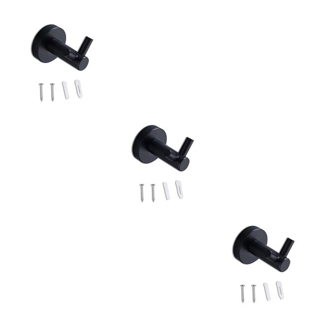 Billuyoard Gancho de baño Colgador de acero inoxidable Adhesivo Colgando Ganchos montados en la pared Decoración Toallas Estante Suministros Albornoz Type1 NO1 Billuyoard CBP183903