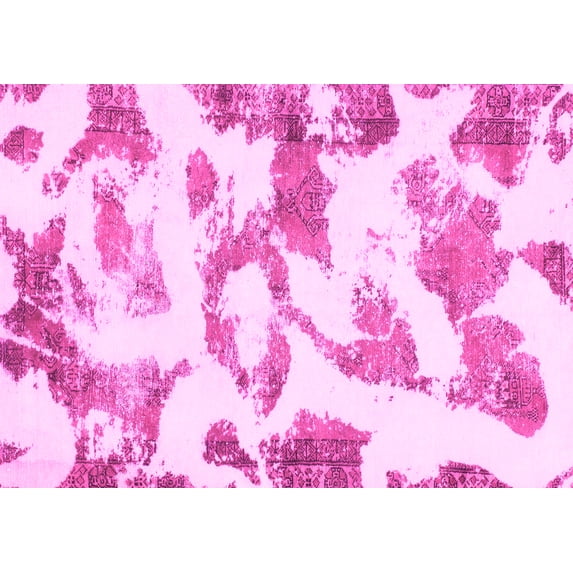 Ahgly Company Indoor Rectangle Oriental Pink Modern Area Rugs, 8' x 10'