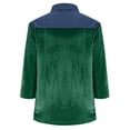 thumbnail image 4 of 3/4 Length Sleeve Womens Tops Velvet Denim Patchwork Lapel Collar Button Down T Shirts Womens Casual Plus Size Loose Fits Comfy Velour Three Quarter Sleeve Shirt, 4 of 7