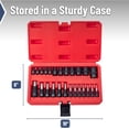 thumbnail image 6 of Bates- Torx Bit and Socket Set, 25 pcs, 1/4" 3/8" & 1/2" Drive, Star Bits T8-T60, E-Torx Sockets E4-E22, Torx Bit Set, 6 of 9