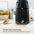 thumbnail image 5 of Electric Can Opener with Knife Sharpener, Detachable Cutting Lever, Cord Storage, Stainless Steel Blade, Black Kitchen Gadget, 5 of 6