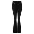 thumbnail image 4 of Sngxgn Women's Curvy Bootcut Mid-Rise Stretch Jeans(Black,XXL), 4 of 7