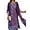 Purple, variant on Womens Flowy Boho Floral Midi Dresses with Jacket Elegant Wedding Guest Chiffon Cocktail Dress 2 Piece
