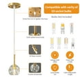 thumbnail image 5 of ZHLWIN Modern Kitchen Island Mini Crystal Chandeliers Gold Pendant Light, 5 of 6