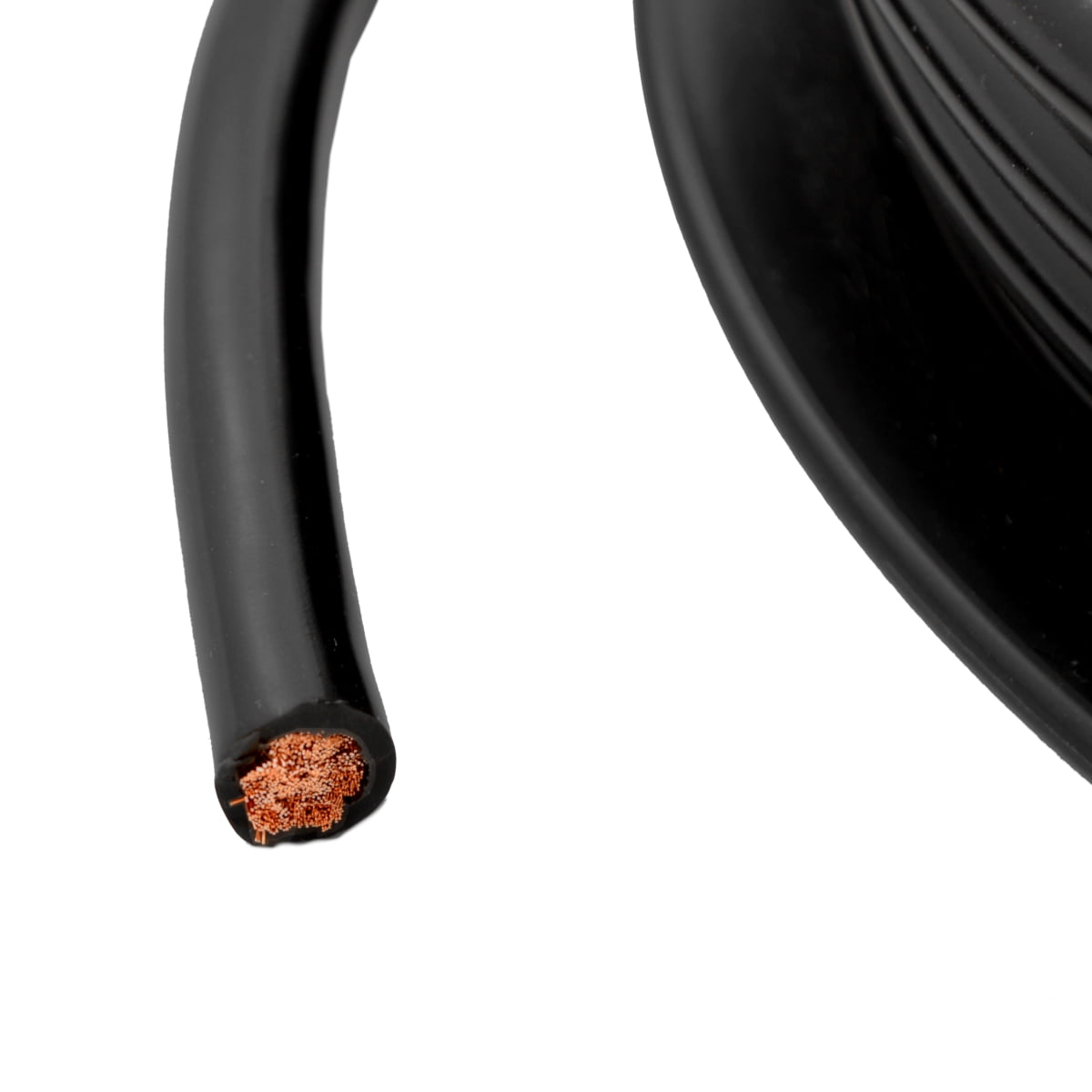 The Wires Zone 4 Gauge 100ft OFC Power Cable Oxygen-Free Copper Ground Wire (4 AWG Black 100' Spool)