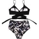 thumbnail image 5 of Conjunto de bikini de talle alto para mujer, traje de baño de dos piezas con realce, talla L, color negro Gardenia Jormftte WMPH-647-39, 5 of 7