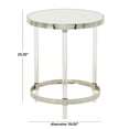 thumbnail image 3 of DecMode 19" x 23" Silver Acrylic Plastic Accent Table with Mirrored Top and Acrylic Legs, 1-Piece, 3 of 8