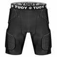 thumbnail image 2 of Gaine de Football Rembourrée pour Hommes Compression 5-Tapis Intégrés avec Protège-Cuisse pour Football Baseball, 2 of 4