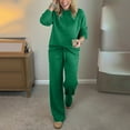 thumbnail image 5 of Women's Solid Color Sequin Set, 2 Piece Sparkly Sweatshirt and Pants Outfit, Lounge Wear Coordinated Set, Shiny Jogger Set, Casual Matching Set, Comfortable Two-Piece Ensemble Green, 5 of 9