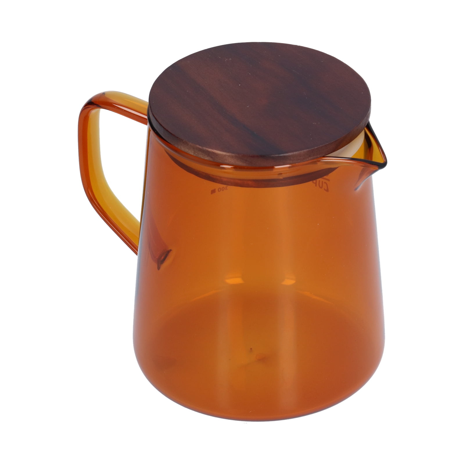 Elegant Borosilicate Glass Frothing Pitcher, Hand Blown Glass Classic Clear Glass Microwave Safe Electric Ceramic Stove Compatible, 500Ml