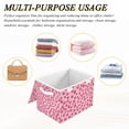 thumbnail image 6 of Yayeee Collapsible Cube Storage Bin with Lid Fabric Closet Decorative Basket with Handles, Strawberry Bliss, 6 of 7