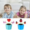 thumbnail image 3 of 4pcs Solar Powered Dancing Bee Sunflower Toys, Animated Bobblehead Dancer For Home, Office, Car, 3 of 5