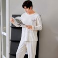 thumbnail image 1 of Printemps Automne Plus 5TG Pyjama Tricoté pour Hommes à Carreaux Ensembles de Pyjamas Décontractés Mode Nuit, 1 of 5
