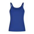 thumbnail image 2 of Women's Tank Tops Ribbed Knit Sleeveless Scoop Neck Slim Top Blue XL, 2 of 5