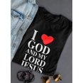 thumbnail image 3 of My Lord Jesus Christ My Church My Faith Women Black T-Shirt, Female XX-Large, 3 of 4