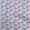 thumbnail image 1 of oneOone Silk Tabby Purple Fabric Abstract Floral Dress Material Fabric Print Fabric By The Yard 42 Inch Wide, 1 of 4