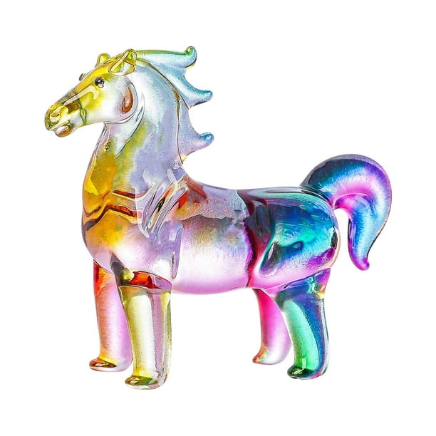Figura de caballo de cristal decorativa, robusta y elegante, estatua de caballo, escultura animal para Vistoso