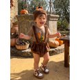 thumbnail image 4 of Cjfdfy Newborn Baby Boy Girl Thanksgiving Turkey Outfit Romper My 1St Thanksgiving Short Sleeve Bodysuit Fuzzy Overalls Suspender Shorts And Hat Set Infant Cute Holiday Photography Outfit, 4 of 9
