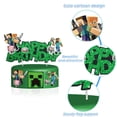 thumbnail image 3 of Pixel Miner Styled Cake Decorations, Mine Cartoon Happy Birthday Cake Topper, Video Game Themed Party Supplies for Boys & Girls (Green), 3 of 7