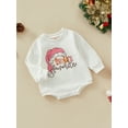thumbnail image 2 of Christmas Baby Boy Girl Clothes Santa Claus Romper Sweatshirt Onesie Crewneck Oversized Long Sleeve Bodysuit Outfit 0-18M, 2 of 8