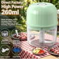 thumbnail image 4 of Electric Mini Chopper,Mini Chopper Food Processor,Garlic Chopper,Rechargeable Wireless Food Processor For Garlic Onion Ginger Chili Vegetables Meat, 4 of 5