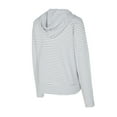 thumbnail image 3 of Women's Concepts Sport White/Gray New York Mets Liftoff Striped V-Neck Hoodie, 3 of 3