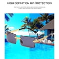 thumbnail image 3 of de sol sin montura geométricas para mujer y niña, protección antirreflejo 400 enteros Colcomx Gafas de sol sin montura, 3 of 8