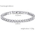 thumbnail image 4 of Simple Charming Openwork White Zircon Bracelet Elegant Rhinestone Bangle Party Jewellery Birthday Gift, 4 of 5