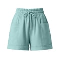 thumbnail image 7 of GUACER Casual Shorts for Women with Pockets Elastic Waist Drawstring Lounge Shorts for Summer & Weekend, 7 of 7
