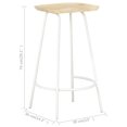 thumbnail image 4 of vidaXL Tabourets de Bar 2 Pcs Bois de Manguier Massif, 4 of 5