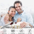 thumbnail image 4 of LHSHID 25th Anniversary Blanket Gifts Gift for 25th Wedding Anniversary 25 Years of Marriage Gift for Ruby Wedding Anniversary for Couple Yess Wife Husband Dad Mom Back Throw Blanket 50x60in, 4 of 6