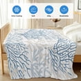 thumbnail image 4 of Blue Grey Coral Coastal Cooling Blanket,Lightweight Breathable Summer Throw Blanket with Double Sided Cold Effect,Summer Beach Seaside Nautical Picnic Blankets Bed Sheet for Hot Sleepers 60"x80", 4 of 8