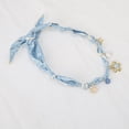thumbnail image 5 of Unique Bargains 1 Pc Lightweight Scarf Necklace with Charm Adjustable Tie Statement Choker for Women Light Blue White, 5 of 5