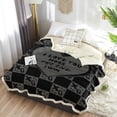thumbnail image 6 of Sherpa Fleece Blanket Ultra Soft Throw Blanket - Valentine''s Day I Love You More The END I Win Dark Grey - Fuzzy, Cozy, Shaggy, Warm - Reversible Microfiber Blanket for Bed Sofa Couch, 40 x 50 Inches, 6 of 6