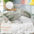 thumbnail image 2 of Cal King 4 Piece Bedding Set Country Butterfly Spring Flower Leaves Soft Breathable Duvet Cover and Pillowcase,Vintage Green Plants Duvet Cover Set Bed Sheets for Bedroom Dormitory Guest Room, 2 of 9