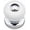 Chrome / White, variant on Rk International CK 319 Porcelain 1" Round Classic Flat Mushroom Button Top Cabinet Knob -