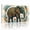 A, variant on XaaKee Elephant Portrait Majestic Animal Rustic Ivory Expressive Art Prints Canvas Wall Art Prints Inner Framed 18*12Inch