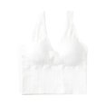 thumbnail image 1 of Guardurnaity Sujetador deportivo sin costuras, suave y elástico para mujer. Ropa interior femenina ligera y cómoda. Ropa interior Blanco, 1 of 6