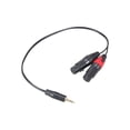 thumbnail image 4 of 3.5mm Stereo to Double XLR Female Cable Shielded Cord for Professional Auditory Equipment Connection, 4 of 10