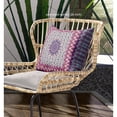 thumbnail image 4 of Holy Tie Die Flower Broadcloth Fabric Blown and Closed Pillow - Magenta Beige, 4 of 4