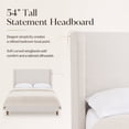 thumbnail image 3 of Miniyam Queen Size Upholstered Wingback Bed with 54" Headboard for Adult, Ivory, 3 of 7