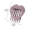 thumbnail image 2 of Pinza para el cabello plana de PC mate con forma de corazón, pinza tipo pico de pato, agarre fuerte, para sujetar el cabello rizado en la parte posterior de la cabeza. Fácil de colocar. No se dobla. A, 2 of 4