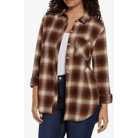 Gap Women's Relaxed Fit Flannel Moana Plaid, Size Large