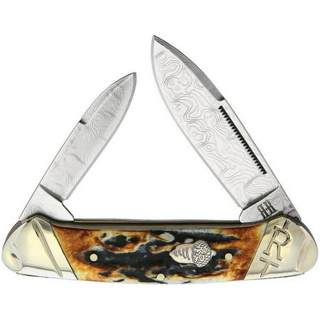 Rough Ryder RR2156 / KB203R Canoe Cinnamon Stag Folding Pocket Folder Knife