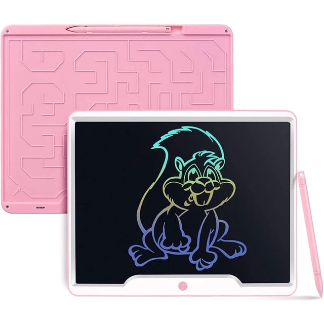 DAMAIE 15 Inch Colorful Screen Digital eWriter Graphics Tablet Portable Pink
