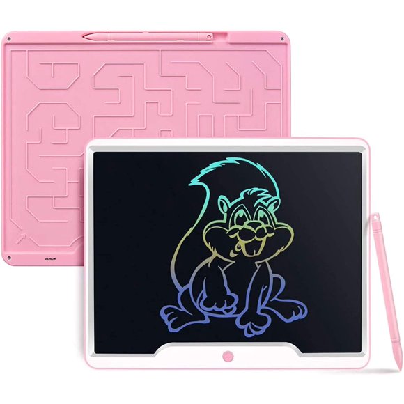 DAMAIE 15 Inch Colorful Screen Digital eWriter Graphics Tablet Portable Pink